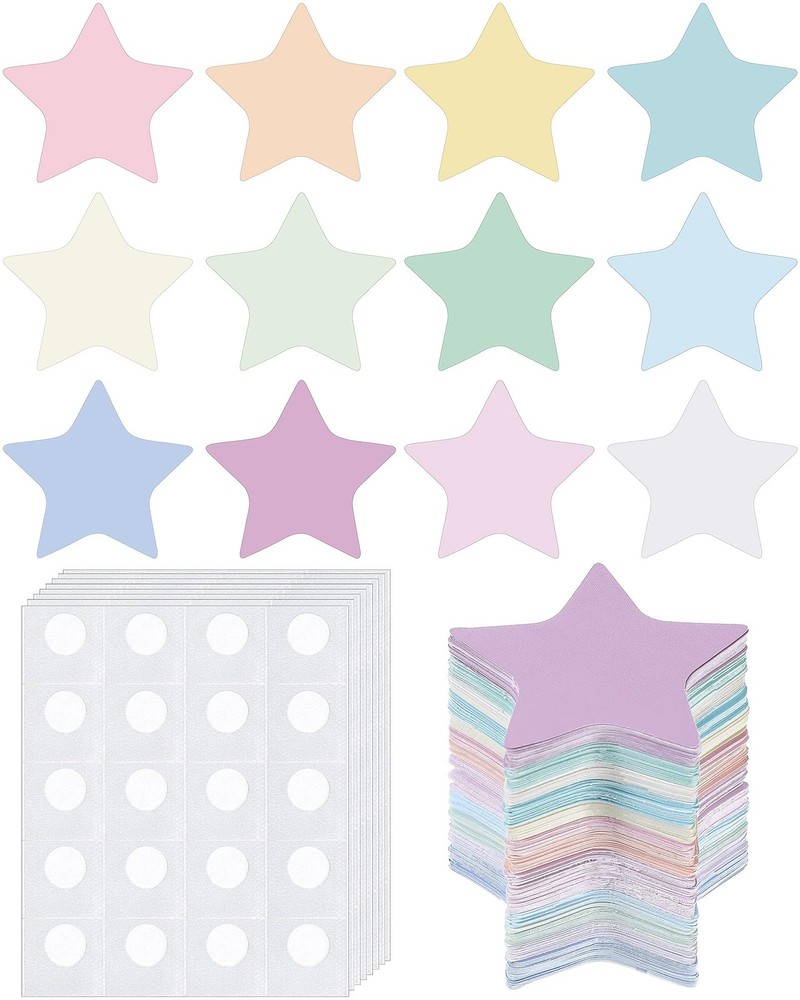 Star Paper Cutouts 2 Inch Assorted Pastel Colors Bulletin Board Decor 600 PCS