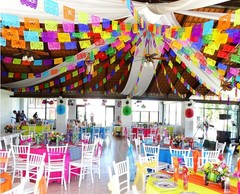 5 Pk Papel Picado Paper Banners Mexican Party Decorations for Cinco de Mayo D…