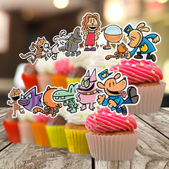 dogman party supplies decoration balloons theme birthday idea cupcake topper