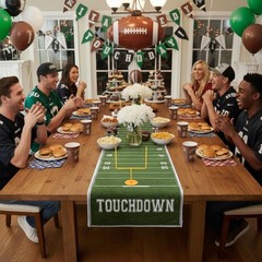 3 Pcs Football Party Table Decor Include 2 Metal Football Goal Post 1 Artific…