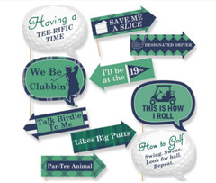 Big Dot of Happiness Funny Par-Tee Time Golf Party Photo Booth Props Kit 10 Pc