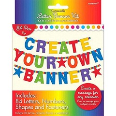 84-Piece DIY Letter Banner Multicolor One Size