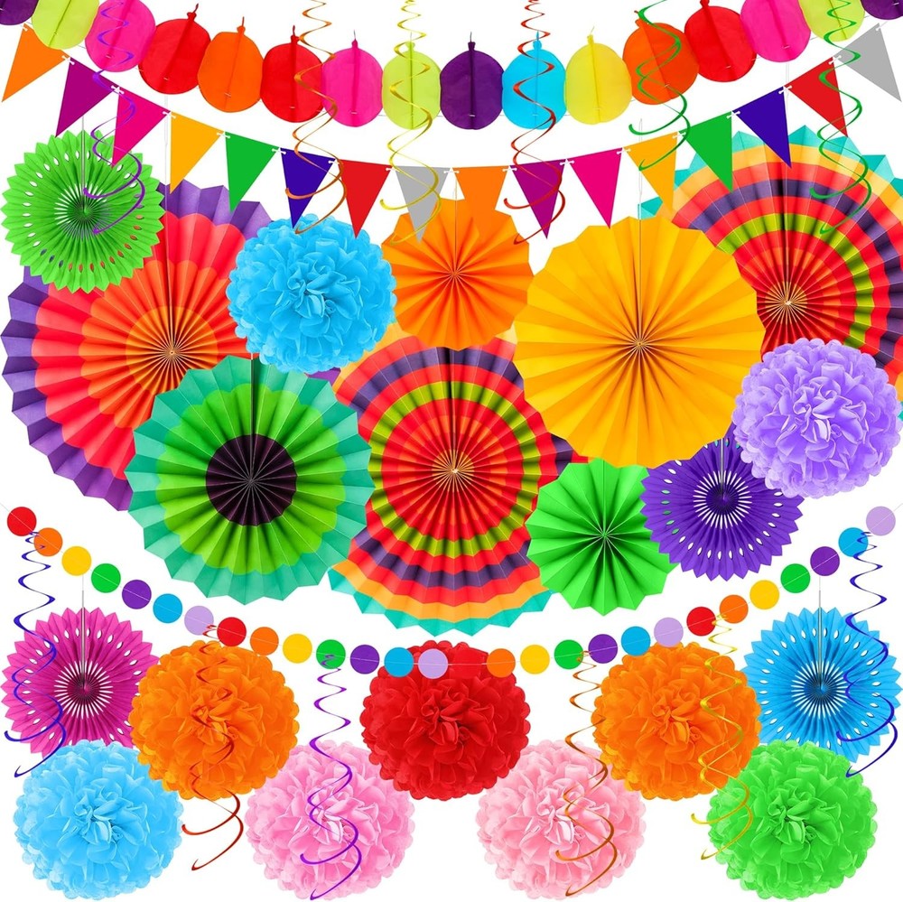 35 PCS Cinco De Mayo Decorations, Fiesta Party Decorations Hispanic Heritage Mon