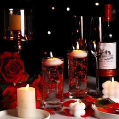 Durable 157 Feet Red Faux Pearl String – Chic Vase Filler for Weddings & Parties