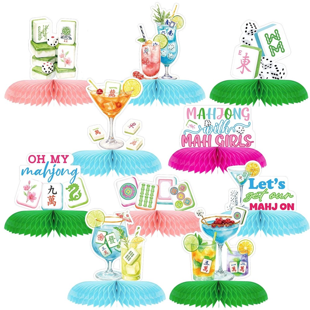 10 Pcs Mahjong Party Decorations Mahjong Honeycomb Centerpieces Table Topper …
