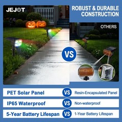 Color Changing Solar Spot Lights Outdoor Waterproof IP65,9 Lighting Modes Mul…