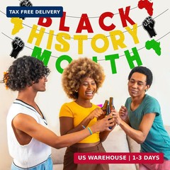 Black History Month Banner, African American Party Decorations Backdrop, Party G