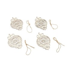 Decorative Wooden Hanging Ornaments Set of 4 for Indoor and Outdoor Spaces