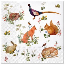 WILD FOREST ANIMALS Lunch Paper Napkins Decorative Paper Napkins 20pcs