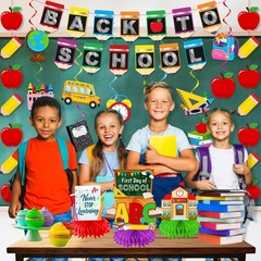 Back to School Decorations – Back to School Banner,Apple Pencil Garland, Welc…