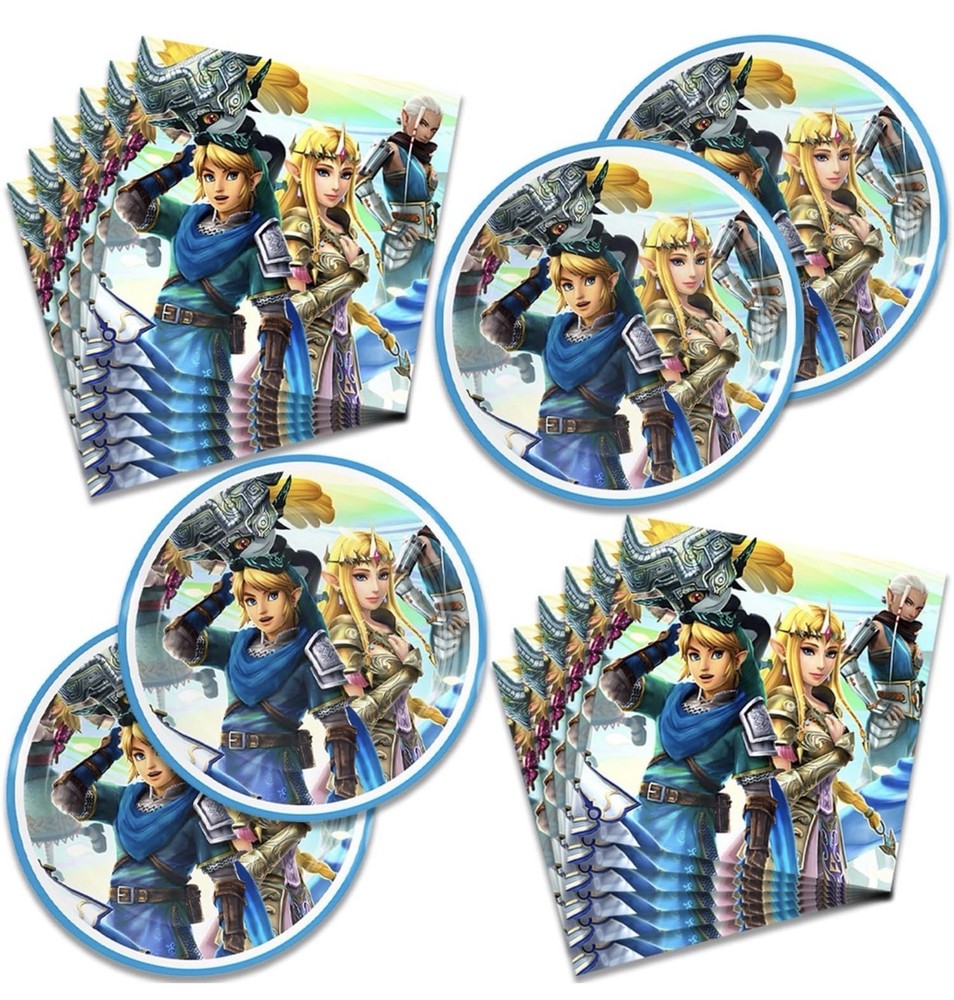 40Pcs Zelda Party 20 7in. Plates & 20 Napkins