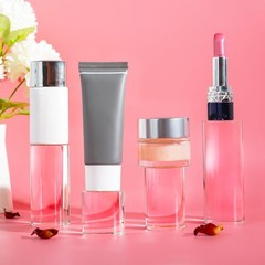 Clear Polished Glass Cylinder Round Photo Props, Transparent Solid Crystal Di…