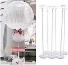 Balloon Stand Kit, 15 Pack Balloon Stick Holder with Base for Table Top Centerpi