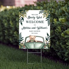 Personalized Baby Shower Welcome Sign, Yard Signs with Stakes Outdoor Lawn Signs