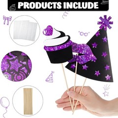 24 Pcs Funny Photo Booth Props Birthday Wedding Family Class Reunion Prom Dis…