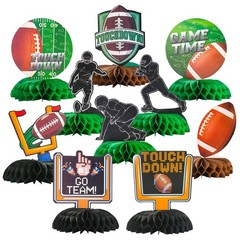 10Pcs Football Honeycomb Centerpieces Birthday Party Decor for Table Party Favor