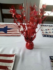 Red Star 15-inch Holographic Balloon Weight Centerpiece