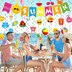 Summer Party Decorations – 61 Pcs Beach Pool Party Decorations Hello Summer Bann