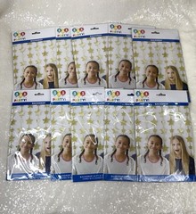 321 Party Gold Star Wall Backdrop 4ft x 5ft Photo Booth Decor Set If 10 Packs