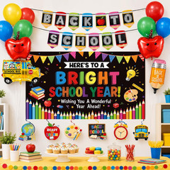 Back to School Decorations, First Day of School Decorations Supplies with Banner