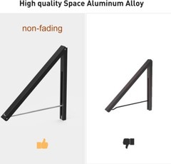 Multi-functional Collapsible Clothes Rack – Easy Install, Space Saver, Black