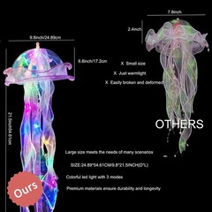 Jellyfish decorations, set of 4 jellyfish lanterns (4 colours)