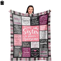 Beautifully Crafted 60″ x 50″ Throw Blanket – Ideal for Sisters and Loved Ones