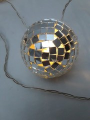 Mirror Ball Disco Ball Garland Decoration 66 » Lighted by Battery Decoration