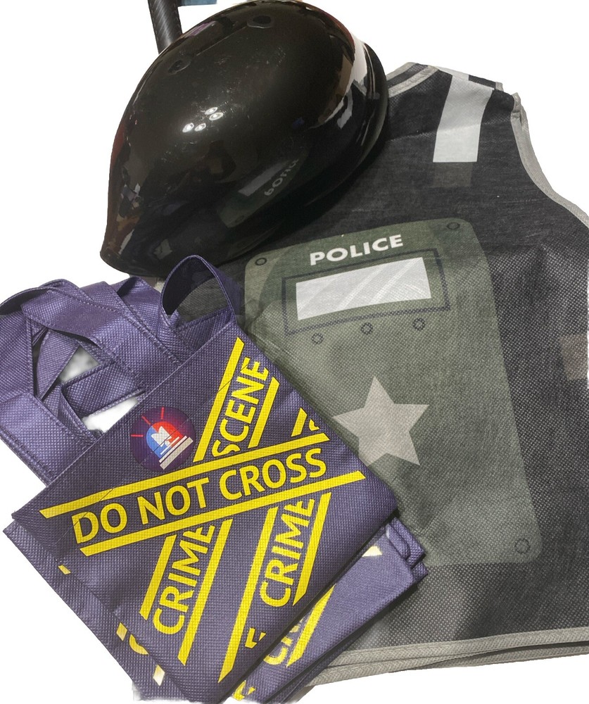 24 Piece Police Costume Kid For Kid Party Or Trick Or Treating