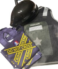 24 Piece Police Costume Kid For Kid Party Or Trick Or Treating