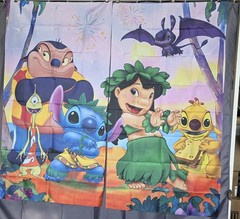 Lilo & Stitch Tropical Backdrops Birthday Party Banner Fabric Panels Decorations