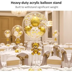 Balloon Centerpiece Stand Kit Heavy Duty Acrylic Tabletop Decoration Events New