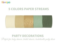 Kiwayo Birthday Baby Shower Decorations, Sage Green Gold 1- &