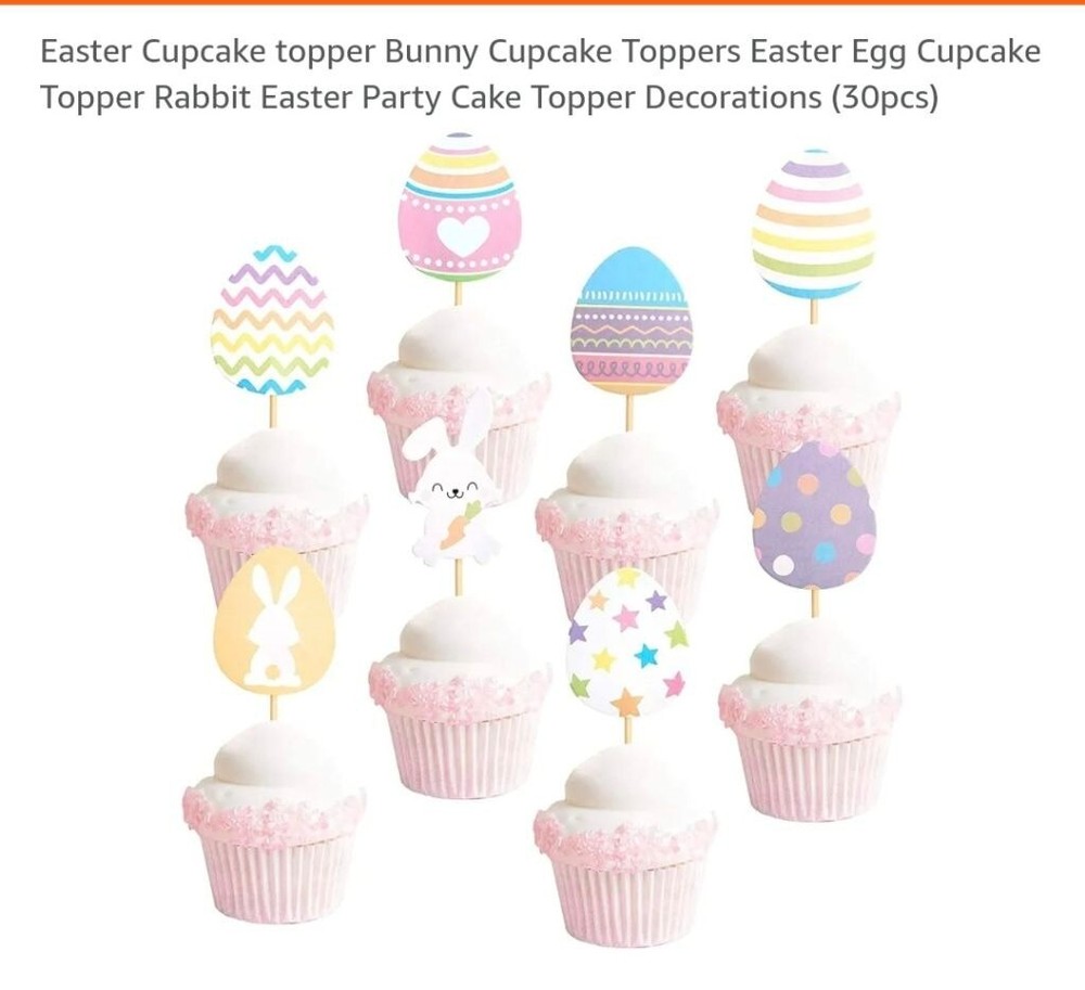 Easter Cupcake Toppers, 30pcs