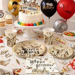 Harry Potter Party Decoration Wizards Birthday Supply Balloon Plates Cake Topper