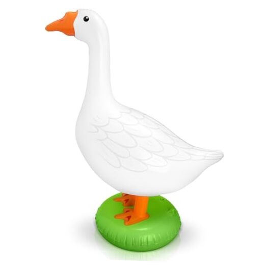 Pack6 Inch Giant Inflatable PVC Silly Goose Decor Large White Goose Balloons 2