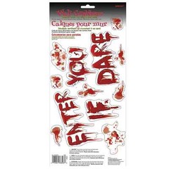 HALLOWEEN DECORATION BUNDLE 25 PIECE Blood Bloody Party Window Cling Gel Balloon