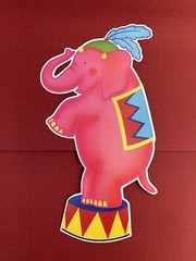 Vtg Beistle Circus Animal Cutouts LION MONKEY ELEPHANT SEAL 16” 1990 Party Set