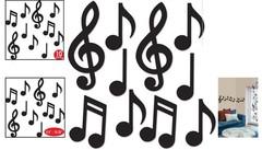 Elegant Mini Musical Notes Silhouettes – 10 Assorted Cutouts for Charming Decor