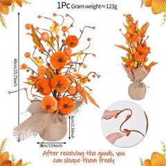 Pumpkin Arrangement Compact Size Lightweight Design Low-Maintenance Decoration