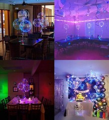 Set De 10 Globos Grandes & Transparentes Con Luces LED Para Fiestas & Cumpleaños