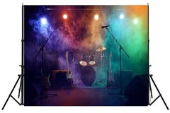 Music Backdrop Karaoke Party Backgrounds for Photography Rock and Roll 7X5FT