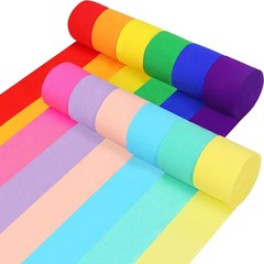 12 Rolls Crepe Paper Streamers, 12 Colors Streamers Party Supplies for Birthd…