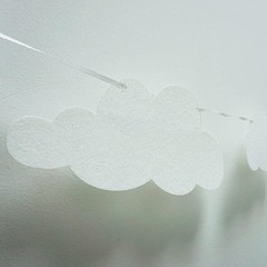 2 Pack Cloud Garland White Cloud Felt Banner Wall Decor Baby Shower Sky Theme…