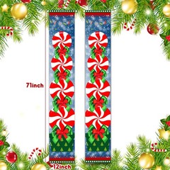 Christmas Decorations Peppermint Candy Snowflakes Door Banner Xmas Gift 12″x71″