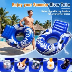 Pool Float Adult, 55″ Large Inflatable River Float, River Tubes for Floating …
