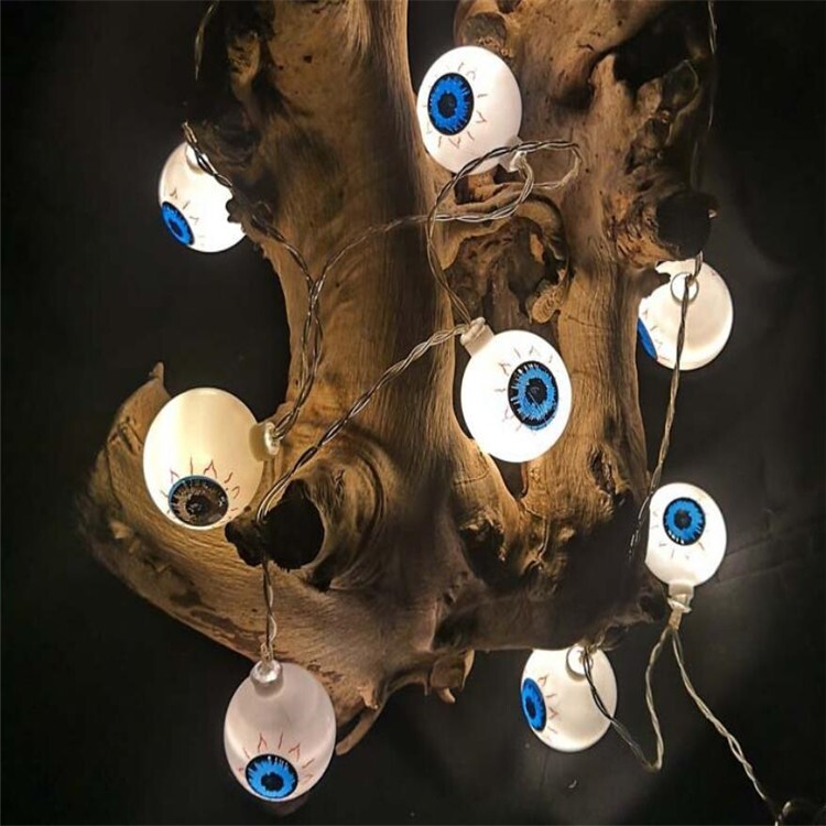 Halloween Ghost Eyes String Lights Battery Operated Indoor Party Decor Outdoor