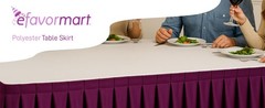 Efavormart 30″ x 9ft Metallic Foil Fringe Table Skirt, Self-Adhesive Party Table