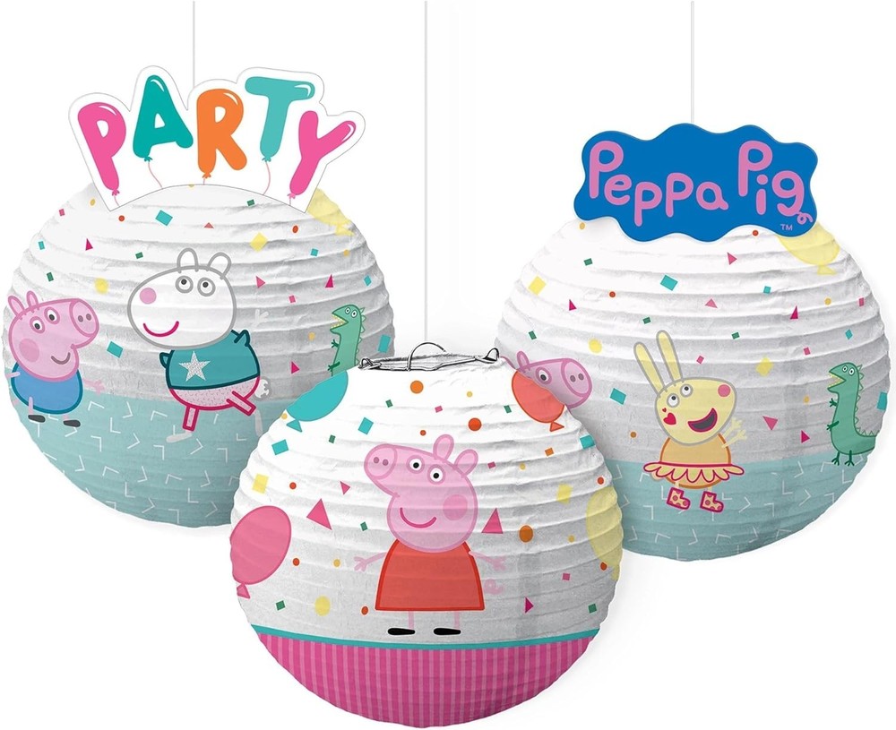 Peppa Pig Confetti Nick Jr Cartoon Kids Birthday Party Decoration Paper Lanterns