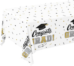 Graduation Decorations, Gongrats Grad Tablecover for Graduation Party Supplies,